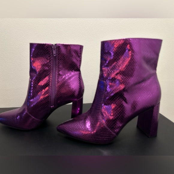 INC International Concepts Anila Purple Snake Block Boots -9-1/2M - Picture 5 of 16